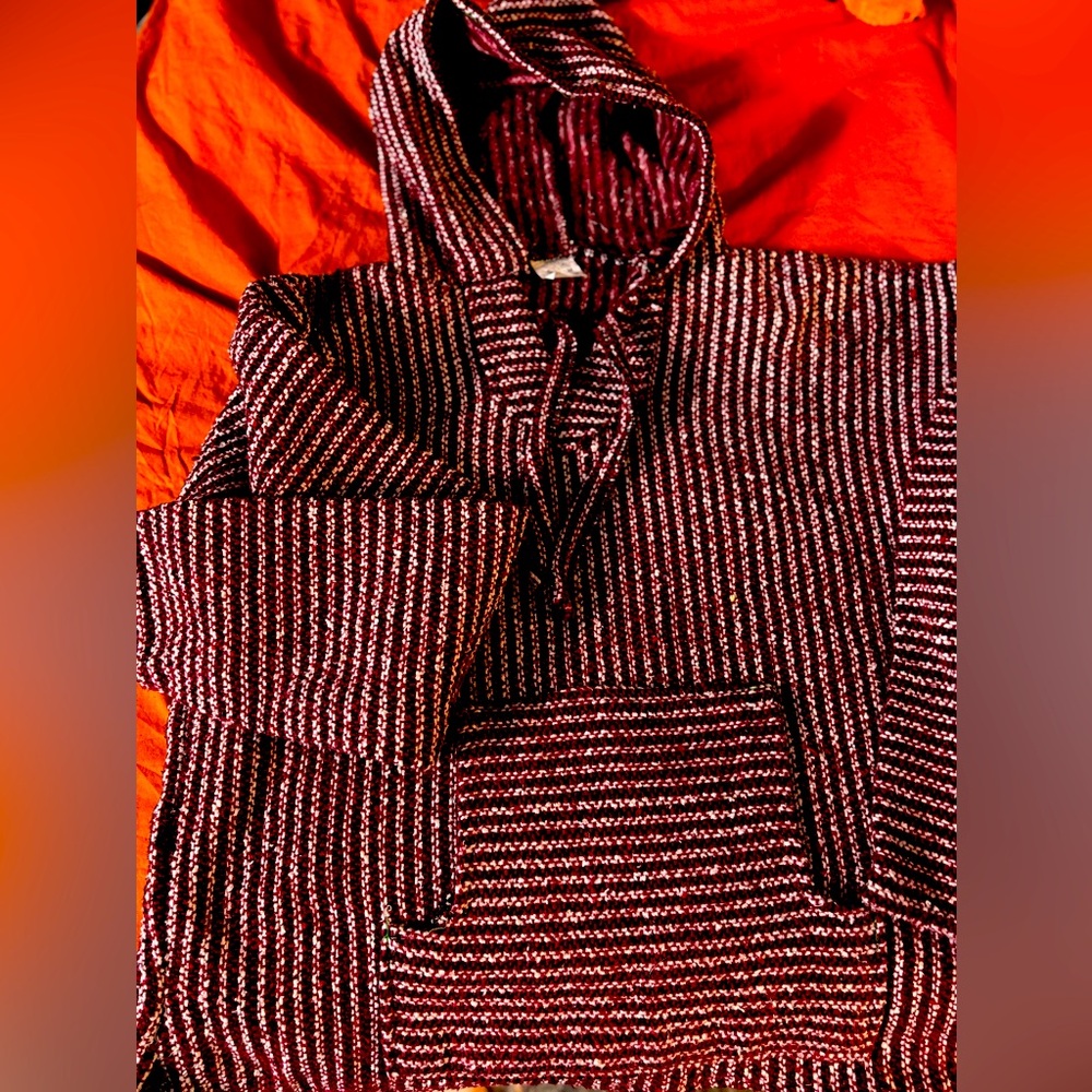 Vel-Mex hoodie. Maroon/white. Never worn.